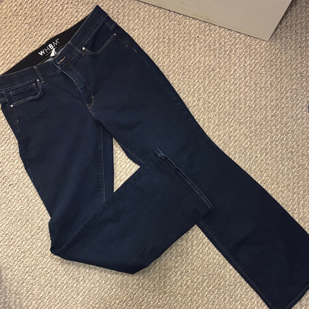 White House Black Market Navy Skinny Flare Jeans